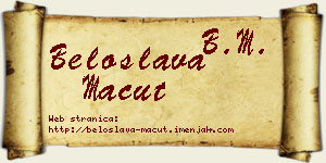 Beloslava Macut vizit kartica